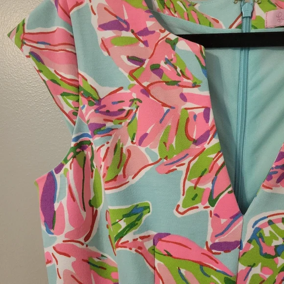Lilly Pulitzer Briella Pastel Floral Mini Pleated Summer Dress. Size M - Picture 8 of 13